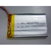 聚合物鋰電池653759PL－1500mAh 3.7V