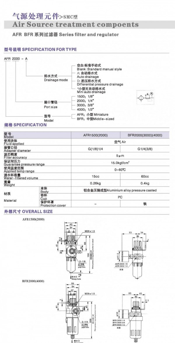 DONT過(guò)濾調(diào)壓器 AFRBFR系列 