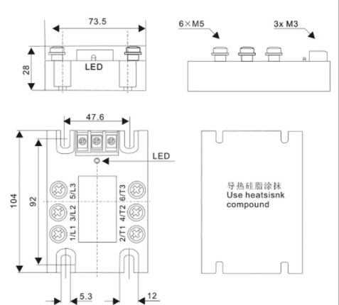 LDG三相電機正反轉固態繼電器SSRRR2A48D550 