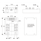 LDG 三相電機正反轉固態繼電器SSRRR2A48D550系列