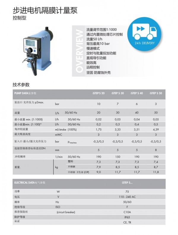 步進電機隔膜計量泵ISTEP S P2