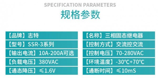 ZHITE 三相固態繼電器系列